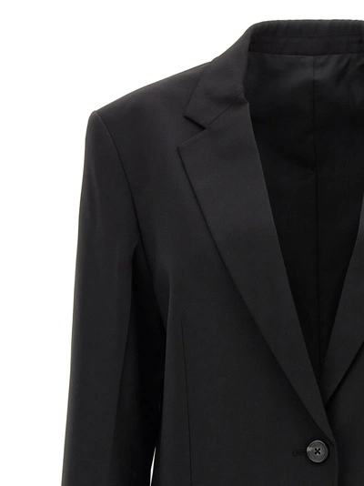 Shop Helmut Lang Wool Single Breast Blazer Jacket Jackets Black