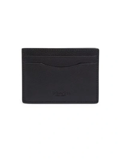Shop Coach Leather Card Case In Black