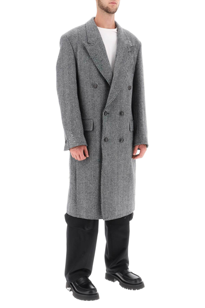 Shop Andersson Bell Moriens Double-breasted Coat In Grey (grey)