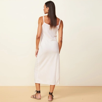 Monrow Mesh Slit Dress In Bone
