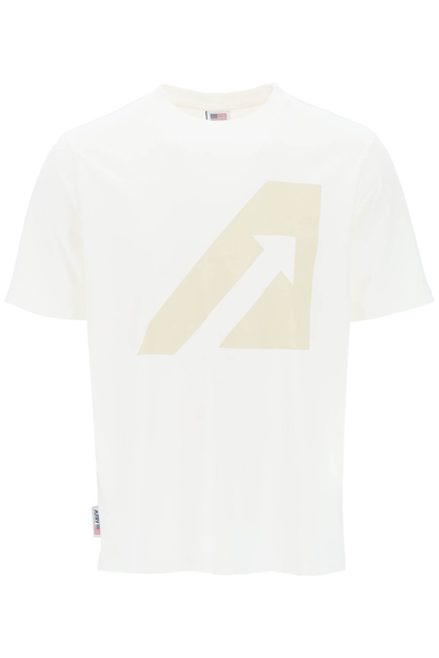 Shop Autry T-shirt With Logo Print In White (white)