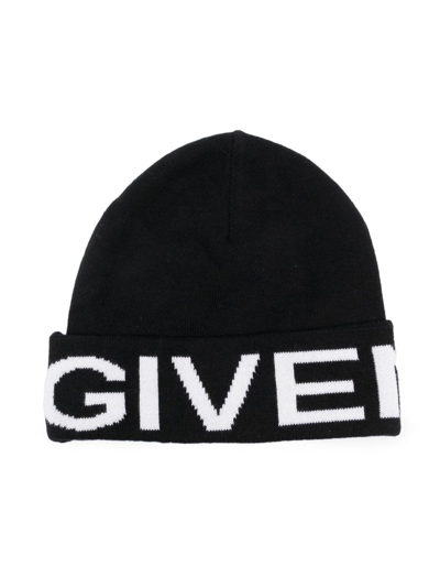 Shop Givenchy Logo-print Beanie Hat In Black