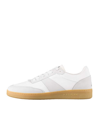 Apc A.p.c. Two-tone Synthetic Leather Plain Sneakers In Caf - Caramel