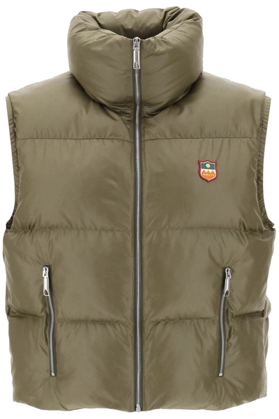 Shop Bally Padded Vest In Ripstop In Green