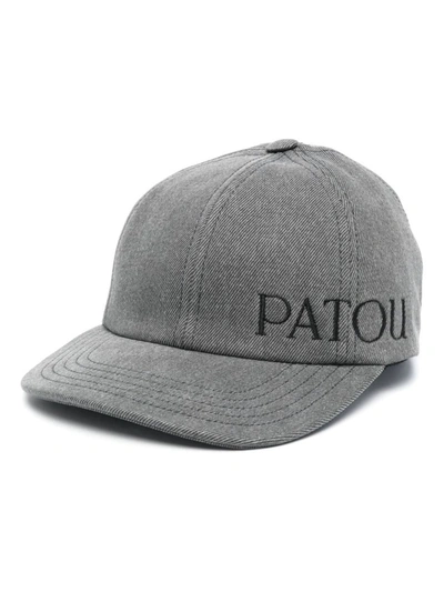 Shop Patou Embroidered-logo Cap In Grey