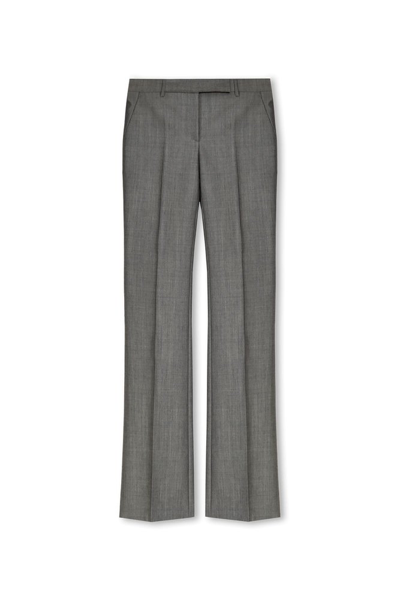 Shop Alexander Mcqueen Narrow Bootcut Tailored Trousers In Grey