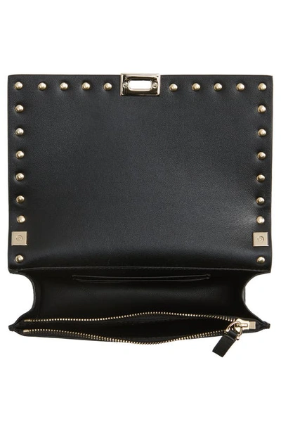Valentino Garavani Rockstud Leather Crossbody Bag In 0no Nero
