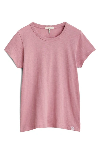 Shop Rag & Bone The Slub Organic Pima Cotton T-shirt In Rose