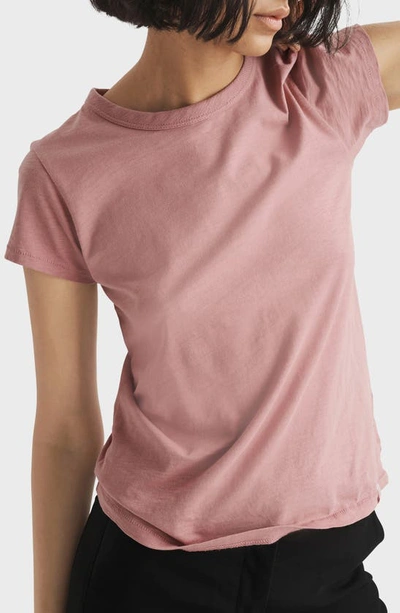 Shop Rag & Bone The Slub Organic Pima Cotton T-shirt In Rose