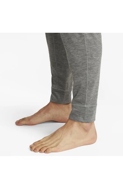 Shop Nike Yoga Dri-fit Jersey Joggers In Cool Grey/ Heather/ Cool Grey