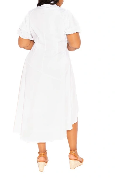 Shop Buxom Couture Asymmetric Ruffle Dress In White