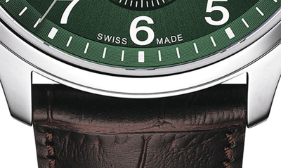 Tissot Chrono Xl Classic Quartz Chronograph Green Dial Brown Leather Strap Men's Watch T116.617.16.092.00 In Brown