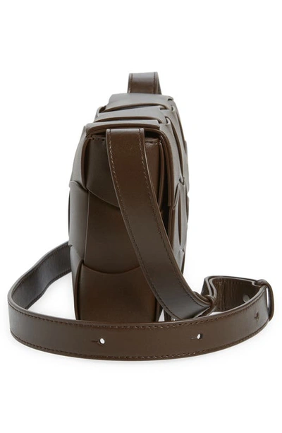 Shop Bottega Veneta Medium Cassette Wavy Intrecciato Leather Crossbody Bag In 2017 Light Brown-silver
