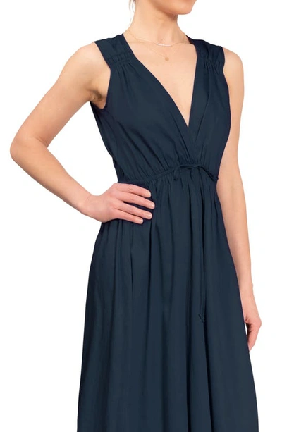 Shop Everyday Ritual Margot Cotton Nightgown In Inky Blue