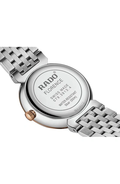 Shop Rado Florence Diamond Bracelet Watch, 30mm In Brown