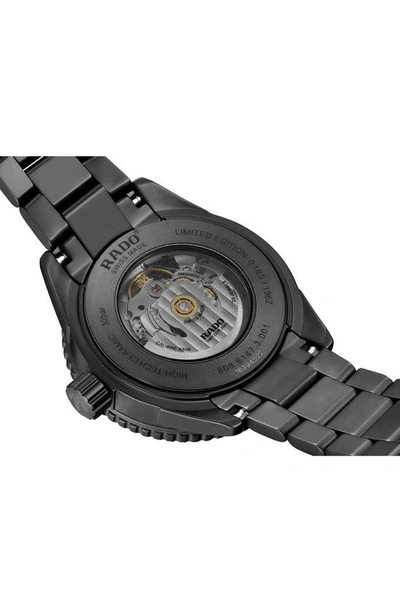Shop Rado Captain Cook Limited Edition Ceramic Bracelet Watch, 43mm In Black