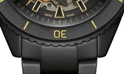 Shop Rado Captain Cook Limited Edition Ceramic Bracelet Watch, 43mm In Black