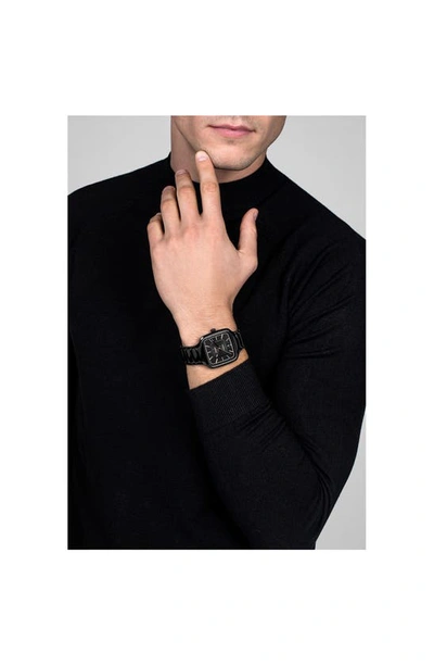 Shop Rado True Square Automatic Bracelet Watch, 38mm In Black