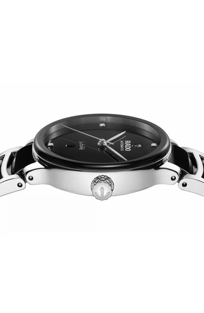 Shop Rado Centrix Diamond Bracelet Watch, 30.5mm In Black