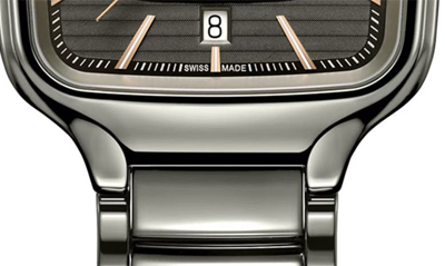 Shop Rado True Square Automatic Bracelet Watch, 38mm In Grey