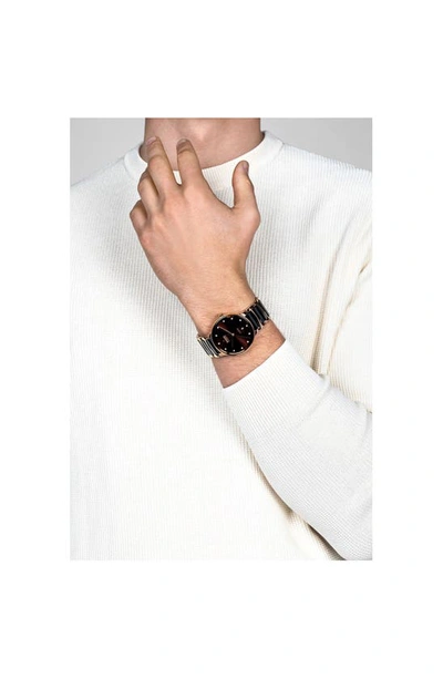 Rado Centrix Diamond Ceramic Bracelet Watch, 30.5m In Brown
