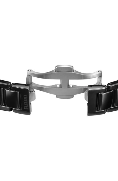 Rado Women's Swiss True Square Black High-tech Ceramic Bracelet Watch 29mm In Black