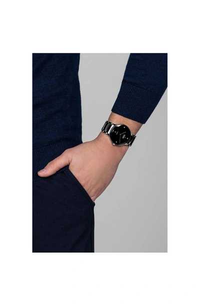 Rado Centrix Automatic Diamond Bracelet Watch In Black