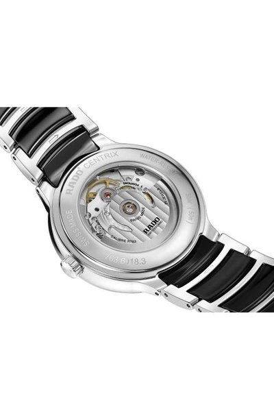 Shop Rado Centrix Automatic Diamond Bracelet Watch In Black