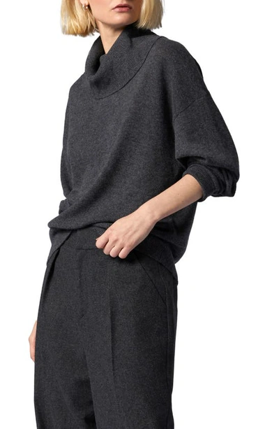 Shop Equipment Mathilde Turtleneck Cashmere Sweater In Heather Grey