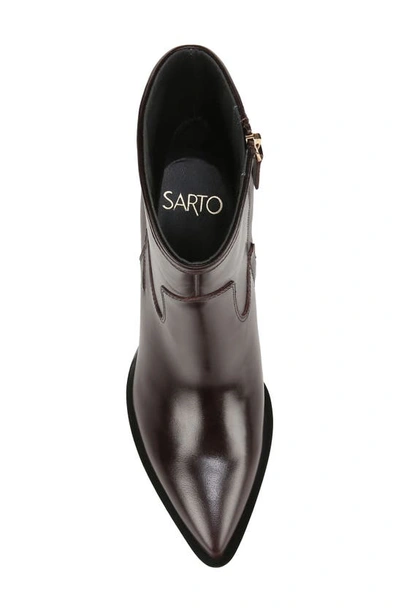 Shop Sarto By Franco Sarto Gwenyth Pointed Toe Western Bootie In Dkhickory