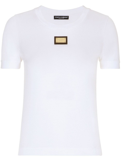 Shop Dolce & Gabbana White Dg Essentials T-shirt