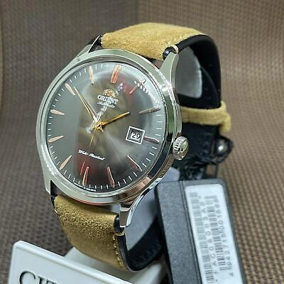 Pre-owned Orient Fac08003a0 Bambino Version 4 Classic Automatic Leather Watch Ac08003a0