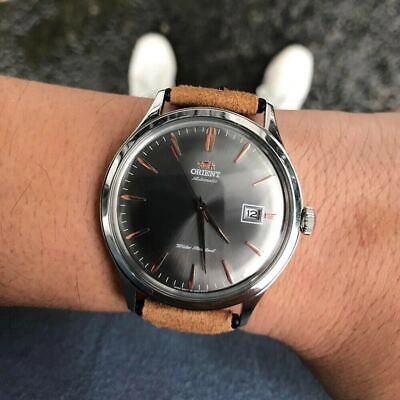 Pre-owned Orient Fac08003a0 Bambino Version 4 Classic Automatic Leather Watch Ac08003a0
