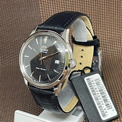 Pre-owned Orient Ra-ac0m02b10b Bambino Mechanical Classic Automatic Leather Men's Watch