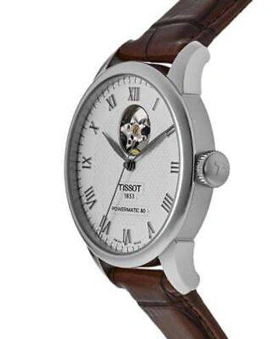 Pre-owned Tissot Le Locle Powermatic 80 Open Silver Men's Watch T006.407.16.033.01