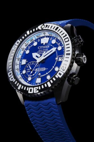 Pre-owned Citizen Promaster Cc5006-06l Eco-drive Marine Blue Watch Men Box