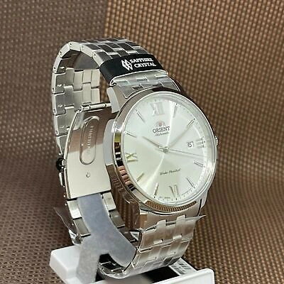 Pre-owned Orient Ra-ac0f10s10b Symphony Iv Mechanical Contemporary Silver Automatic Watch