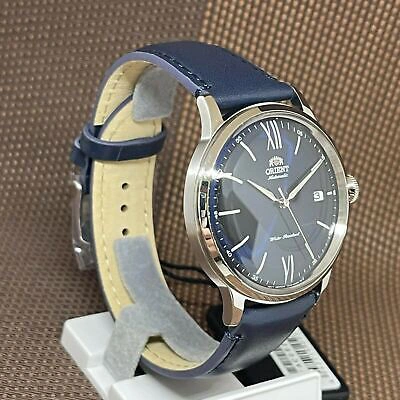 Pre-owned Orient Ra-ac0021l10b Classic And Simple Roman Blue Automatic Men's Dress Watch