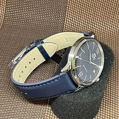 Pre-owned Orient Ra-ac0021l10b Classic And Simple Roman Blue Automatic Men's Dress Watch