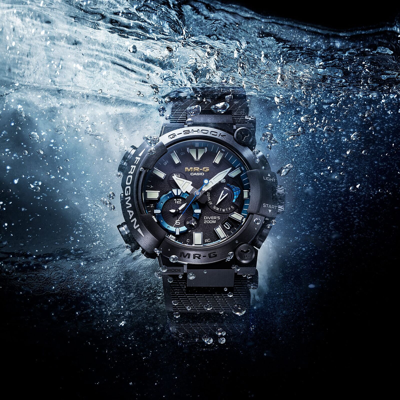 Pre-owned Casio G-shock Mr-g Frogman Black Rubber Strap Watch Mrgbf1000r1a
