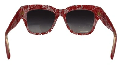 Pre-owned Dolce & Gabbana Dolce&gabbana Dg 4231 Women Red Sunglasses Acetate Sicilian Lace Casual Eyewears In Gray