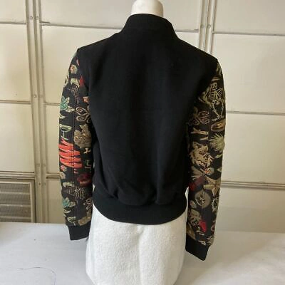 Pre-owned Maceoo Bomber Abloh Jacket Women's Size M Black