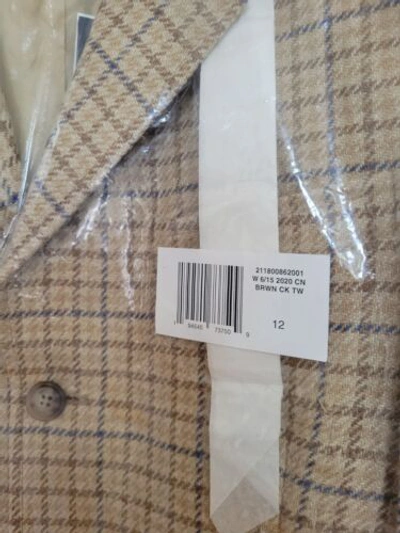 Pre-owned Polo Ralph Lauren Women's Brown Tweed Blazer