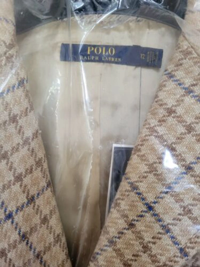 Pre-owned Polo Ralph Lauren Women's Brown Tweed Blazer
