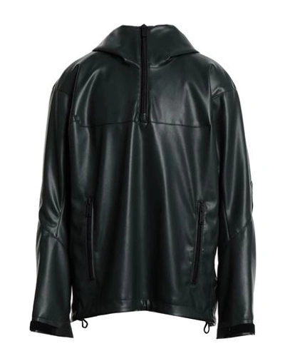 Shop Dsquared2 Man Jacket Dark Green Size 42 Polyester, Polyurethane, Polyamide