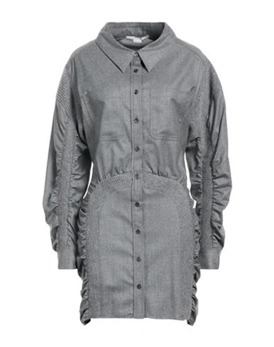 Shop Stella Mccartney Woman Mini Dress Grey Size 8-10 Wool
