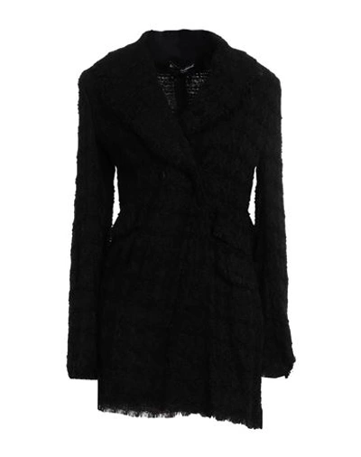 Shop Dolce & Gabbana Woman Overcoat & Trench Coat Black Size 8 Polyamide, Viscose, Acrylic, Cotton