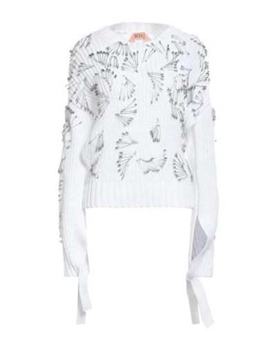 Shop N°21 Woman Sweater White Size 6 Cotton