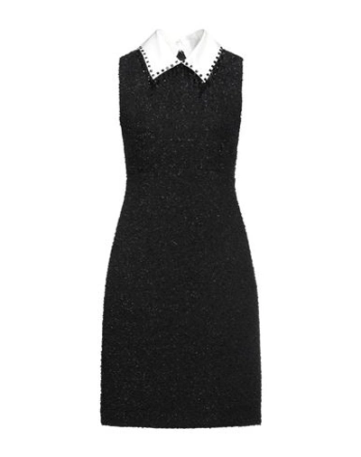 Shop Max Mara Studio Woman Mini Dress Black Size 6 Virgin Wool, Polyamide