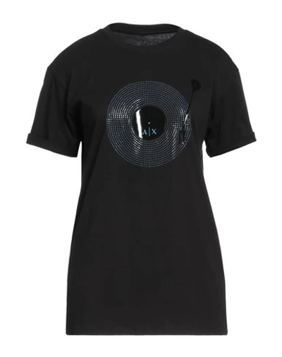Shop Armani Exchange Woman T-shirt Black Size Xs Cotton